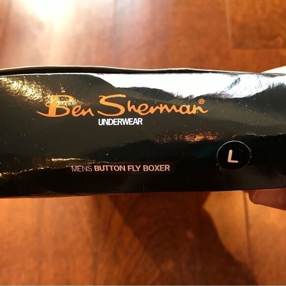 Ben Sherman 2 Pack Button Fly Boxers, Black, Size Large - Picture 2 of 7